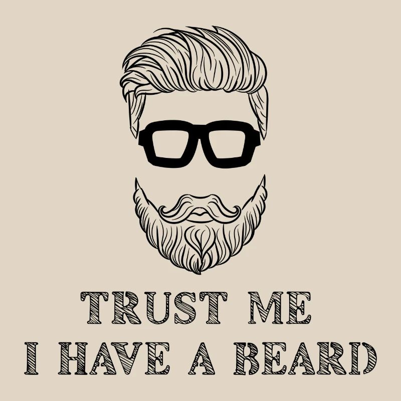 Bartträger Bart Statement Schnurrbart Humorvoll