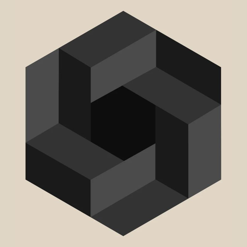 Abstract Geometric Pattern in Grayscale