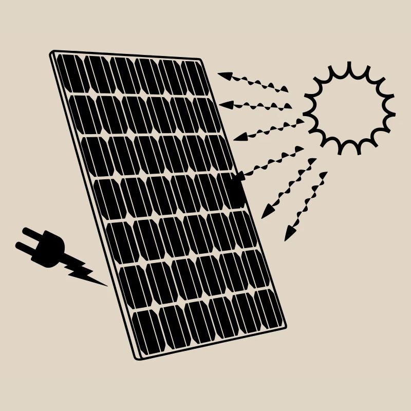 Solar panel with sun