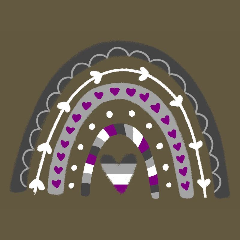 Asexual Pride Boho Regenbogen