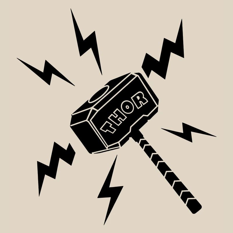 Thor-Hammer mit Text THOR