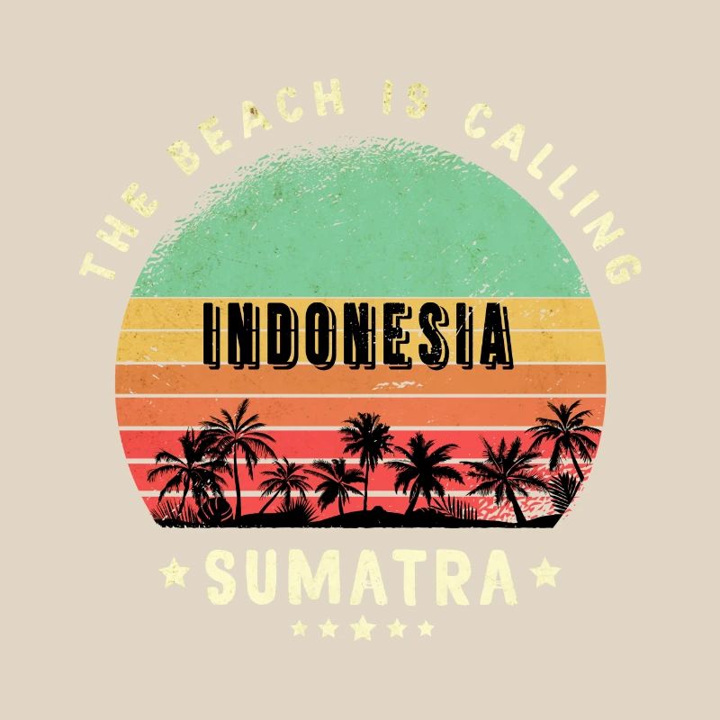 Conception de la plage de Sumatra en Indonésie