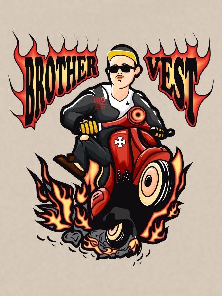 Moped Mofafahrer