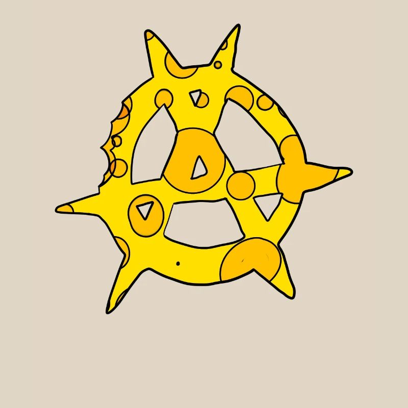 Anarchy symbol cheese