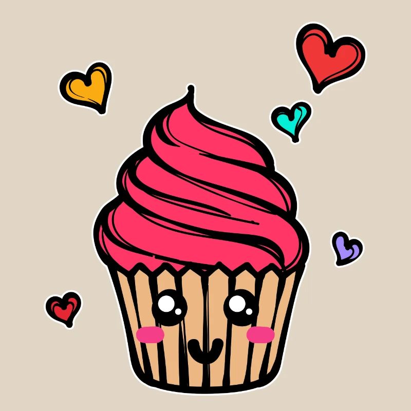 Cupcake Heart Baking Delicious Sweets Sweets
