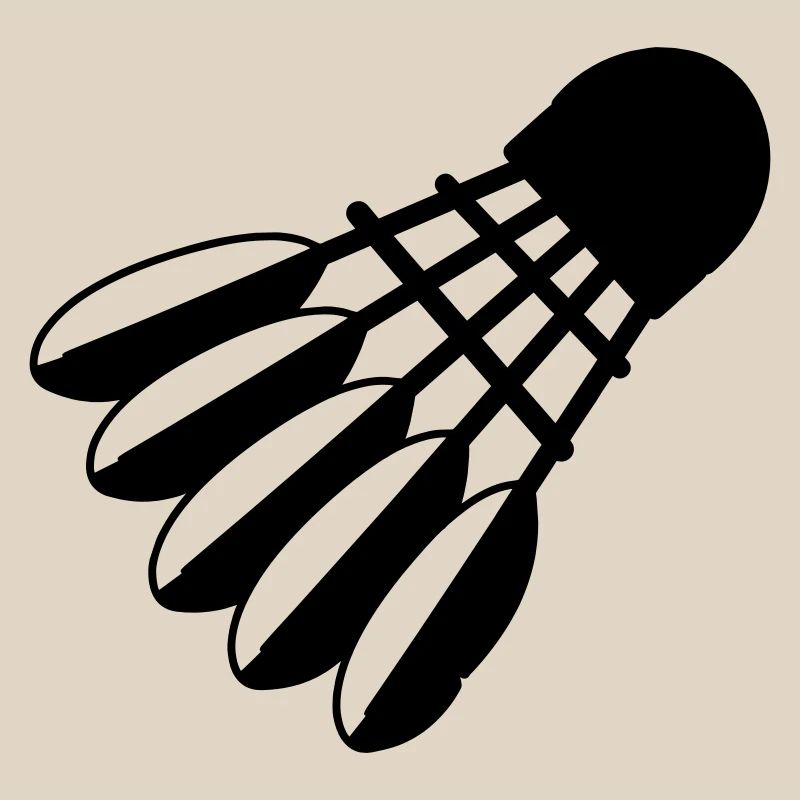 Badminton Shuttle Logo mit Federn