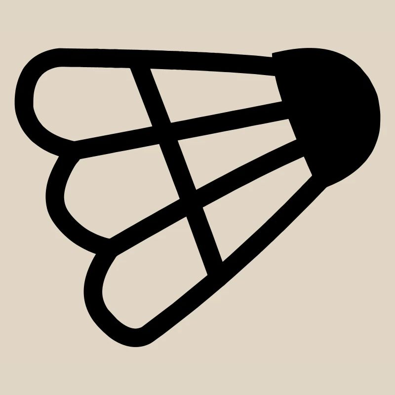 Badminton einfaches Shuttle-Logo