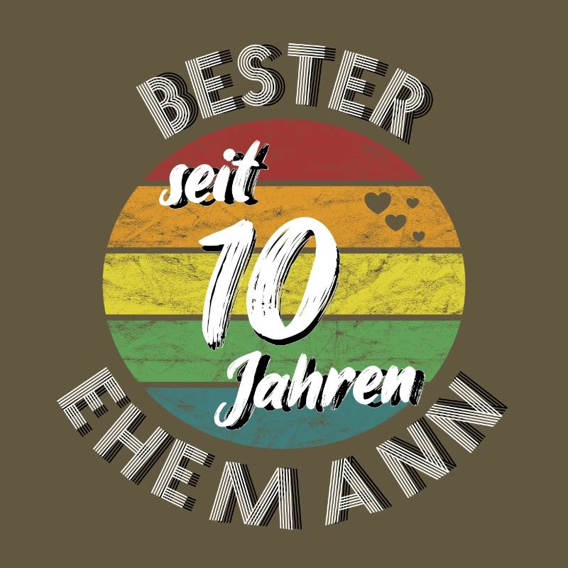 bester Ehemann seit 10 Jahren Rosenhochzeit retro