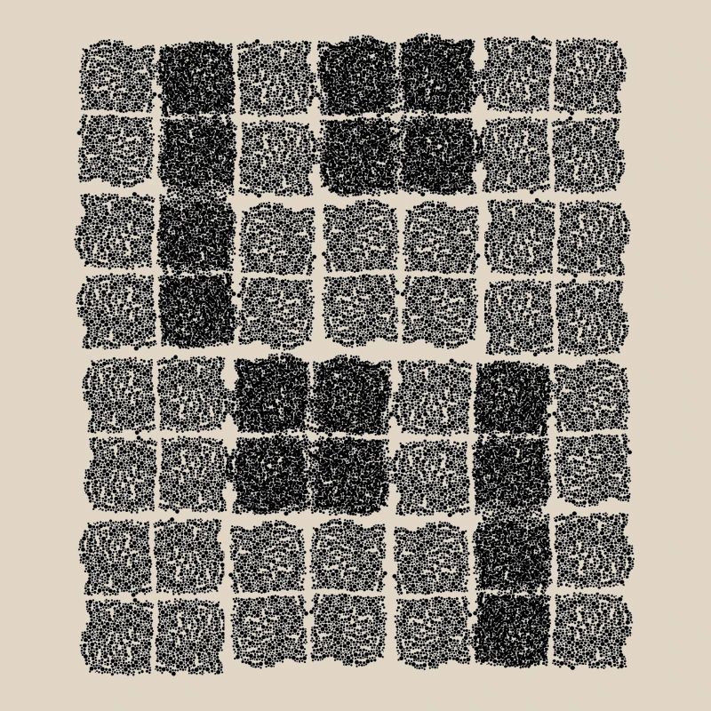 Abstract Cell Pattern in Black and White