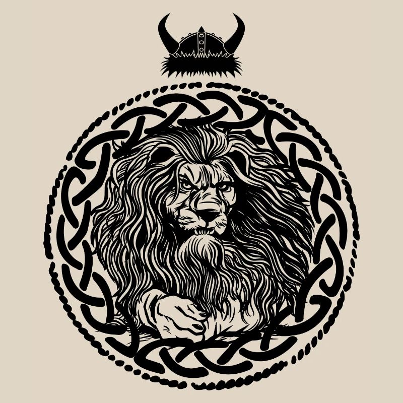 Viking lion head