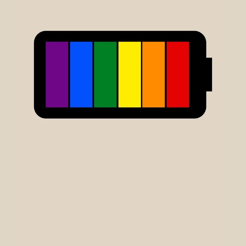 Regenbogenfarben Batterie Loading - Gay Pride