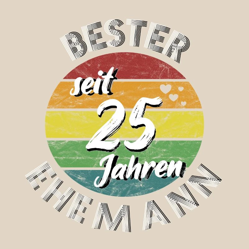bester Ehemann seit 25 Jahren Silberhochzeit retro