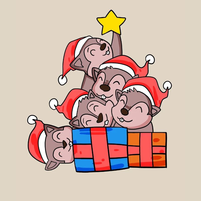 Weihnachten Weihnachtsbaum Eichhörnchen