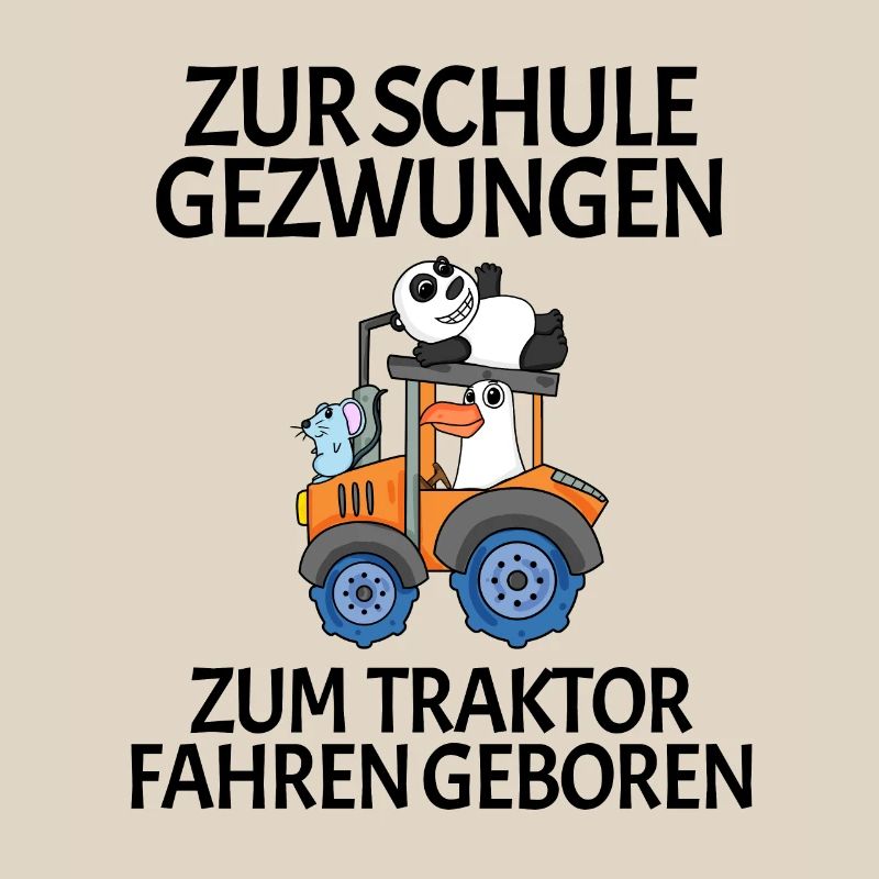 Schule Einschulung Traktor Geschenk Lustig