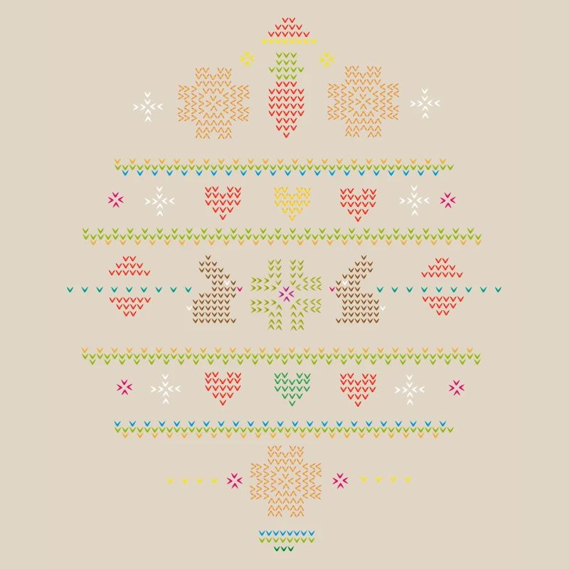 Easter motifs in knitting pattern style for Easter