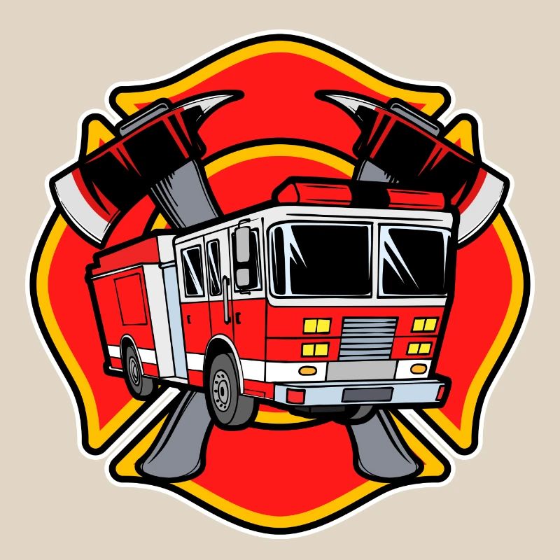 Fire brigade fire engine lifesaver extinguishing work