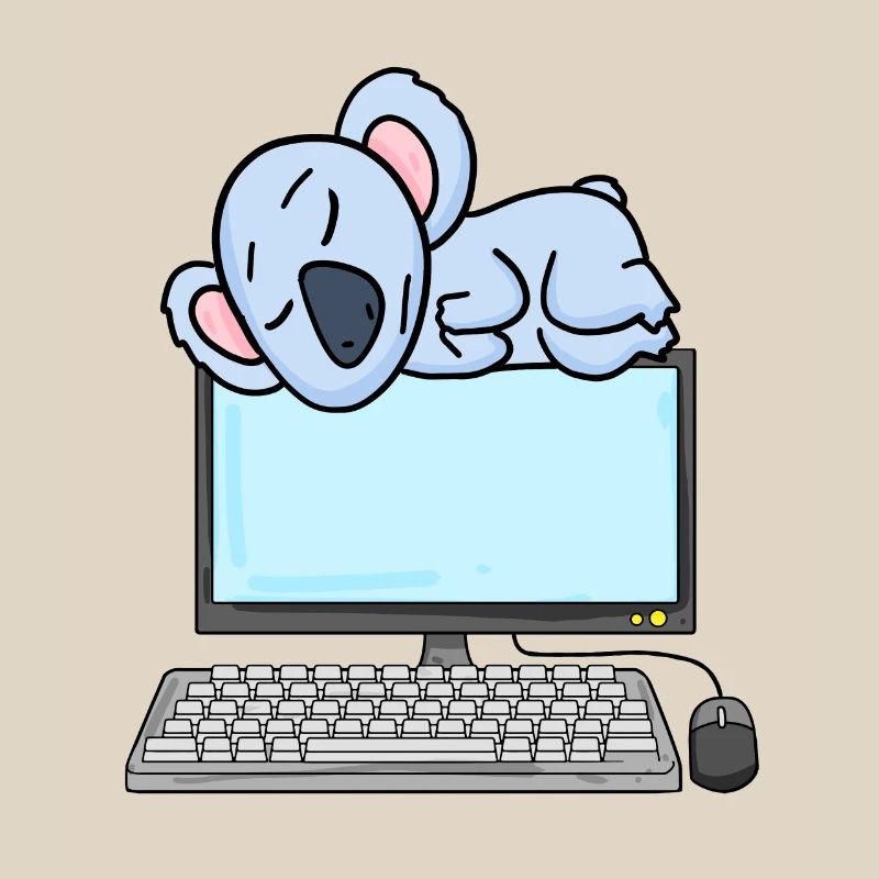 Koala Computer Nerd Programmierer Geschenk