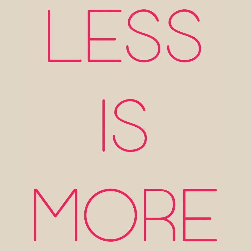 Moins, c’est plus