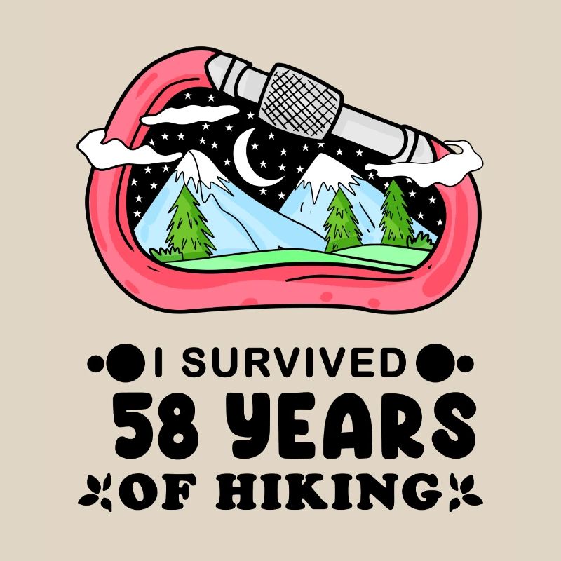 Mountain Wanderer 58th Birthday 58 years old Gift