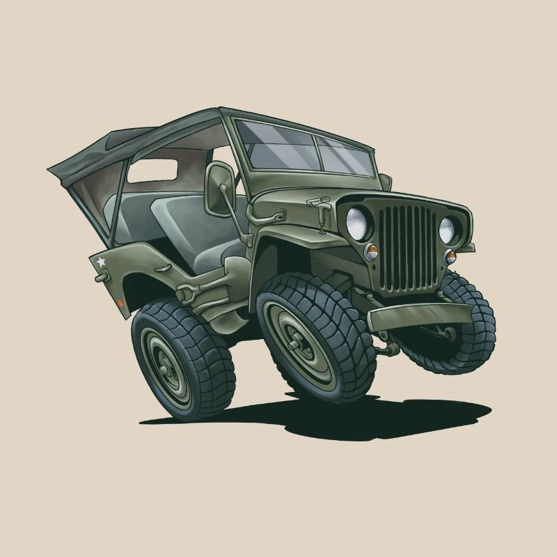 Willys MB Offroader 4x4 ROOFTOP Oldtimer Us Army