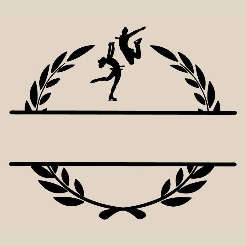 Eistanz oder Eiskunstlauf im Lorbeerkranz