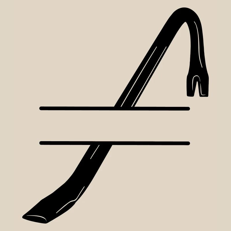 Einbruchslogo Brechstange oder Brechstange