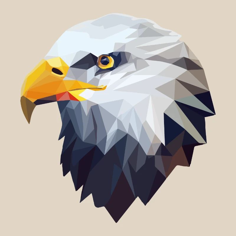 Stylized, geometric eagle