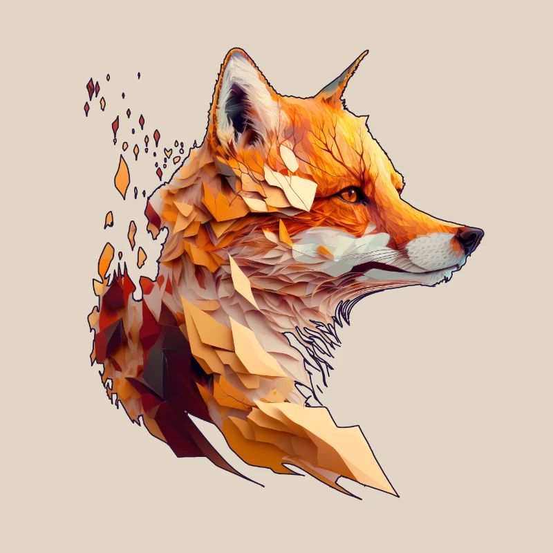 Polygon Fox Design, Pretty Fox