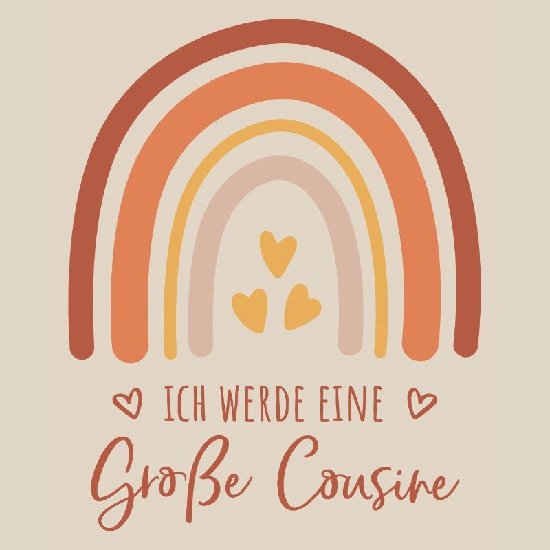 Ich werde eine große Cousine / Boho Regenbogen