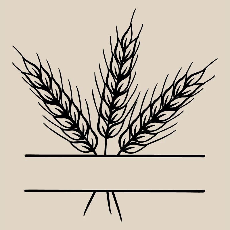 Text banner three grain stems