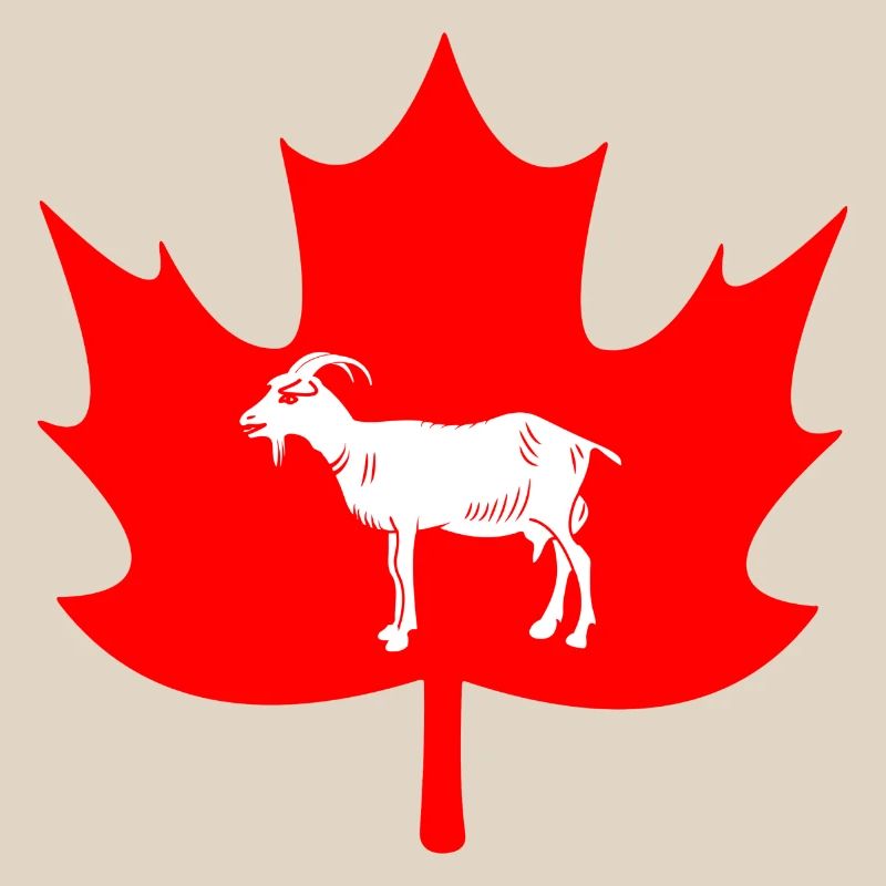 Canada maple leaf goat logo