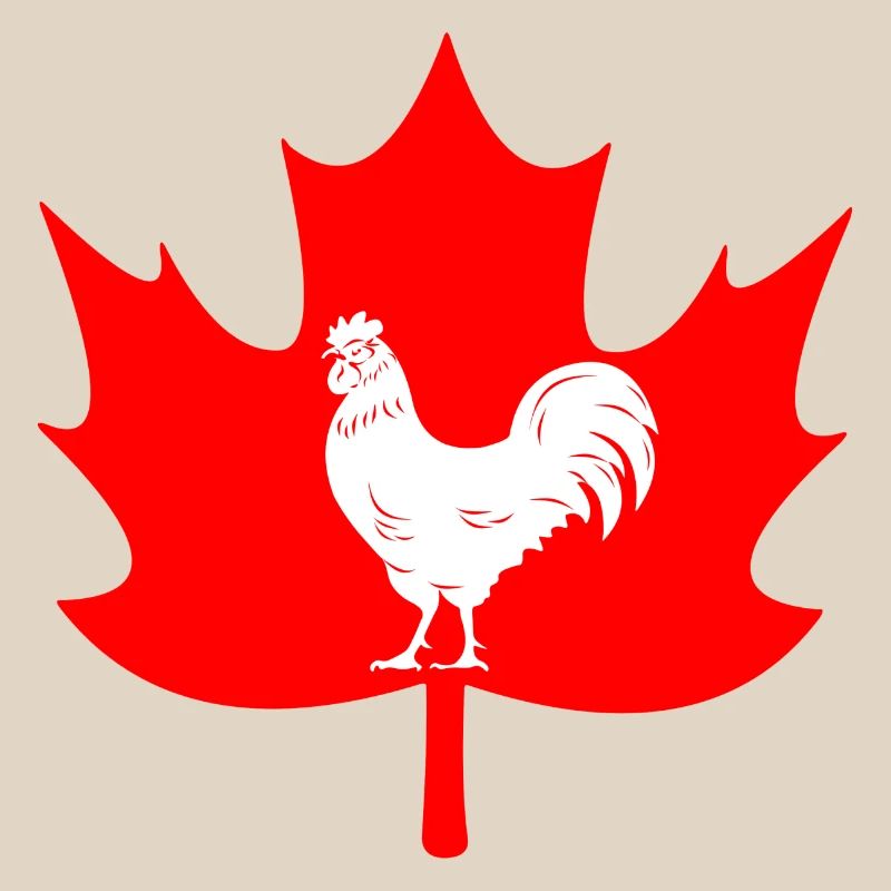 Canada maple leaf rooster logo