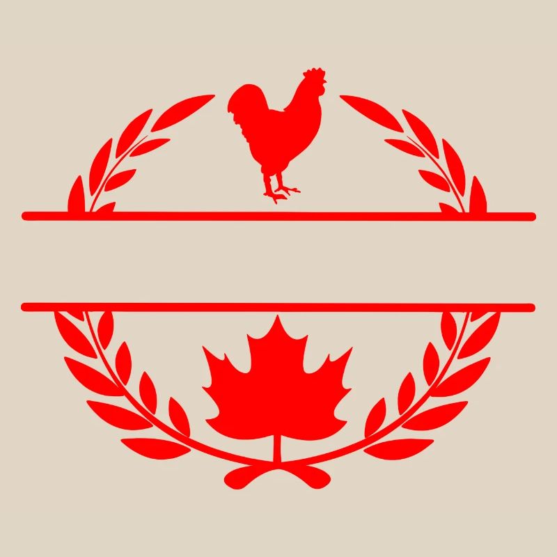 Canada maple leaf chicken laurel wreath