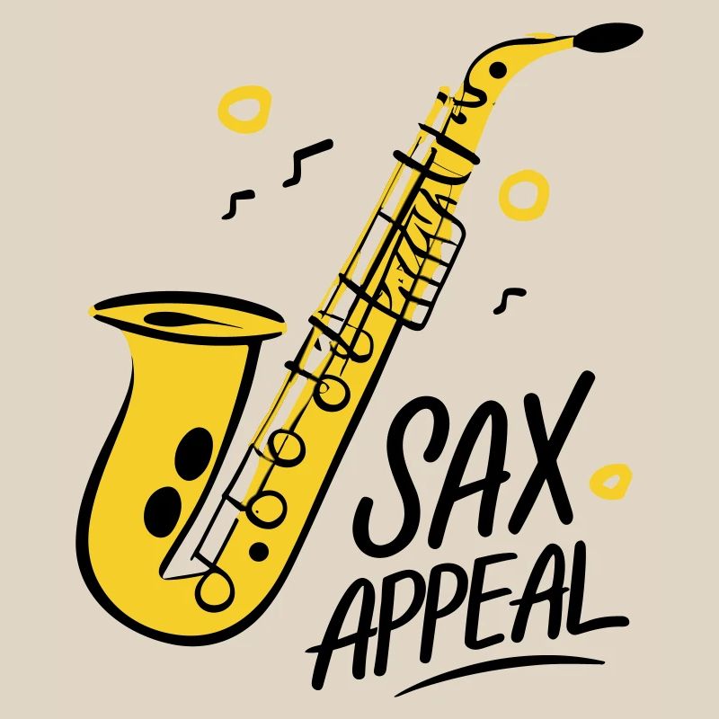 Saxophone Doré Jazz Graphique