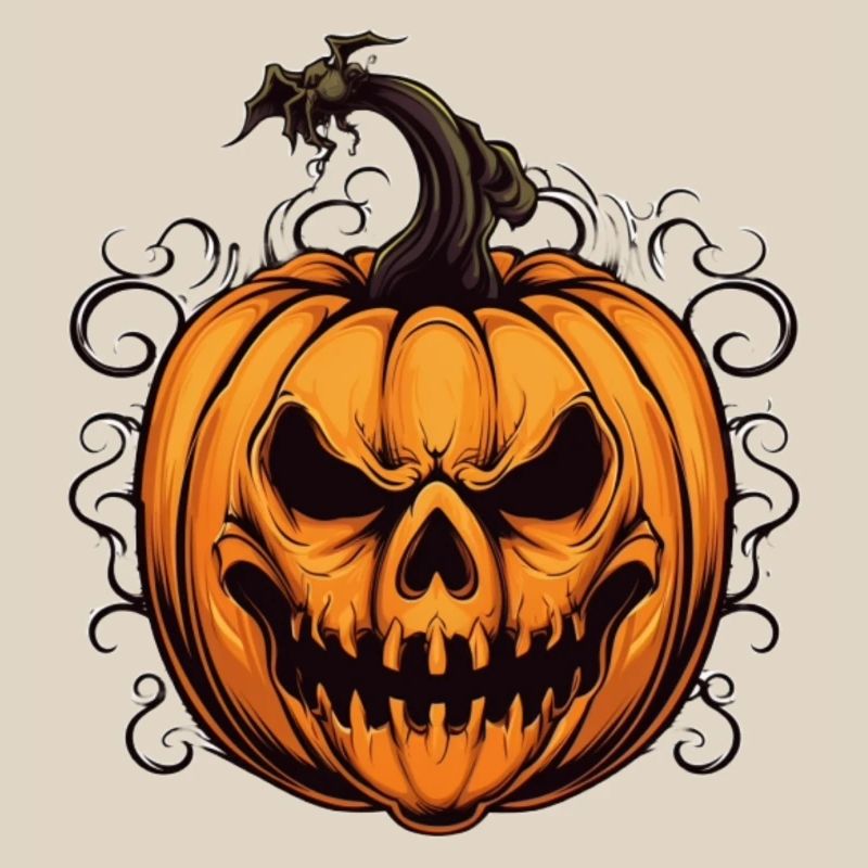 Spooky Jack-o'-lantern Halloween Design