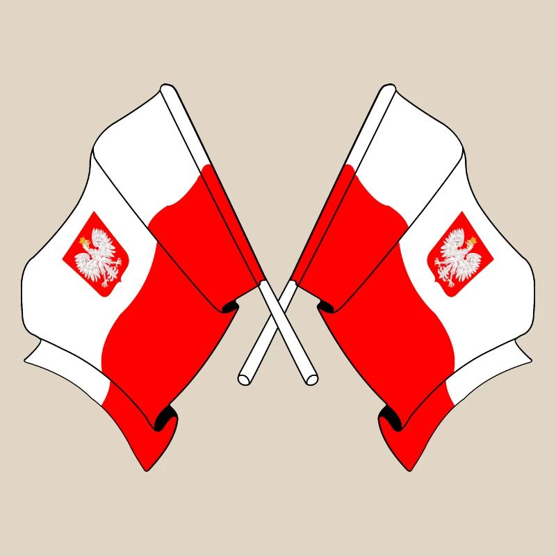 Two flags Poland