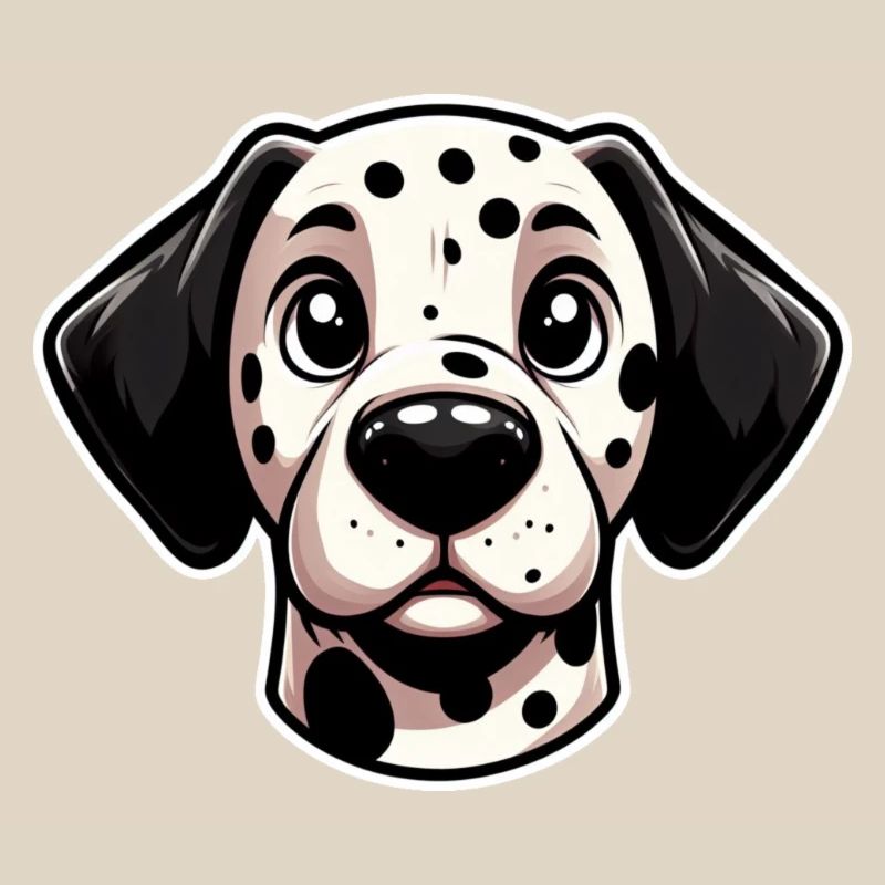 Comic Dalmatiner Kopf Hund