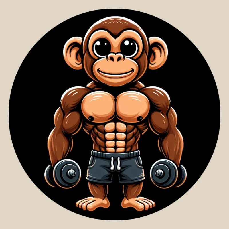 Monkey Chimpanzee Bodybuilder Training