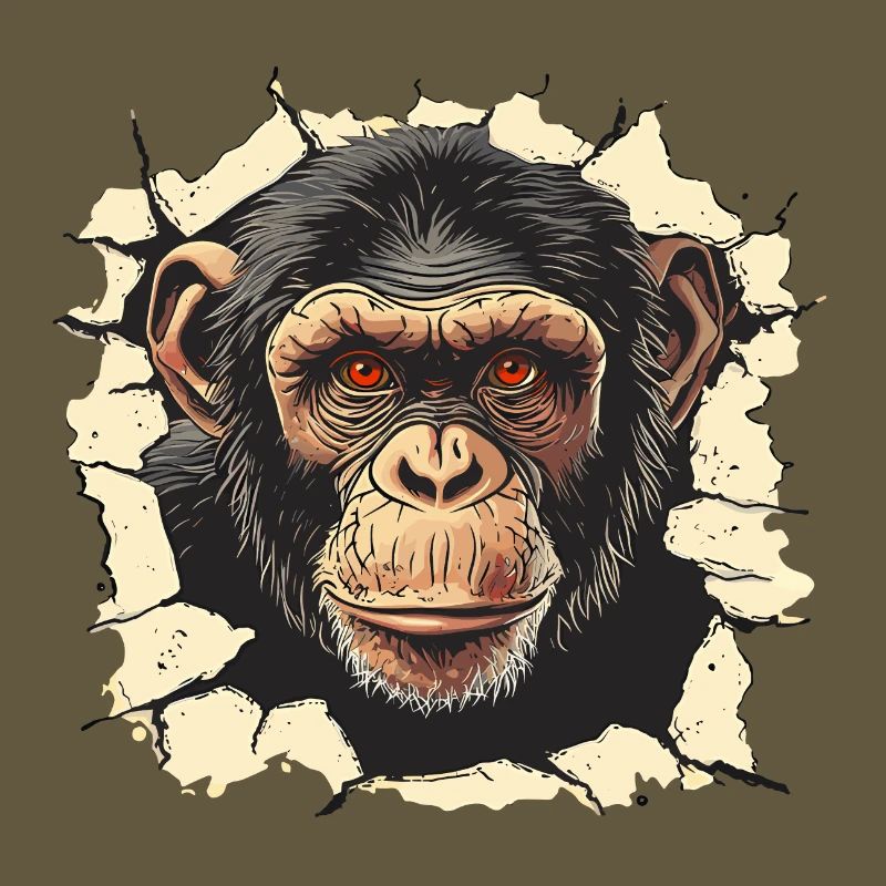 monkey, monkey head, chimpanzee, monkey