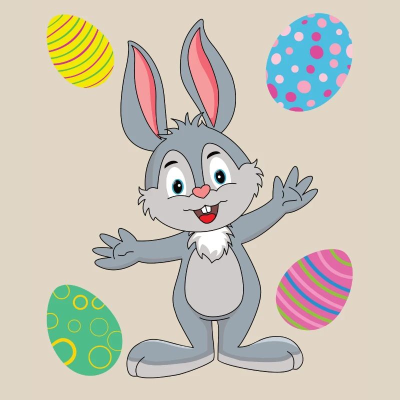 EASTER BUNNY AND EASTER EGGS