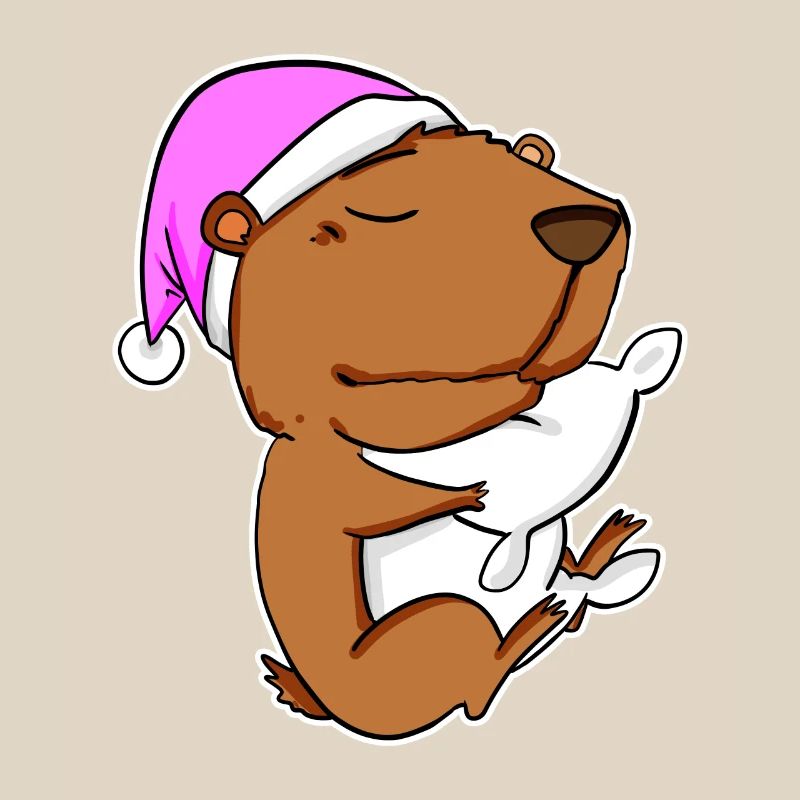 Capybara Capybara Tired Pillow Relax