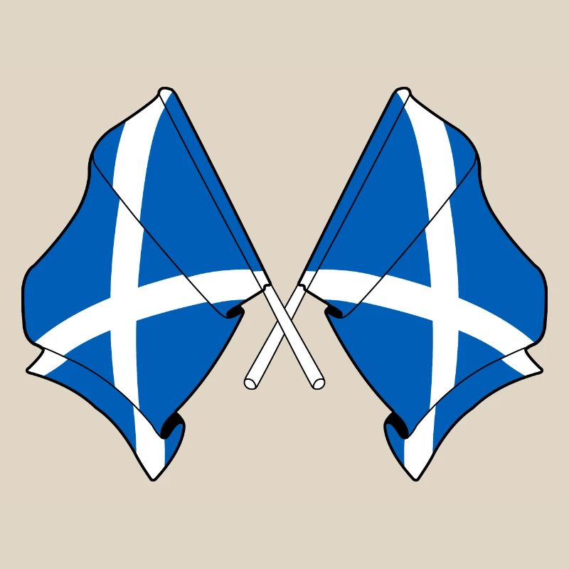 Deux drapeaux croisés de l’Ecosse
