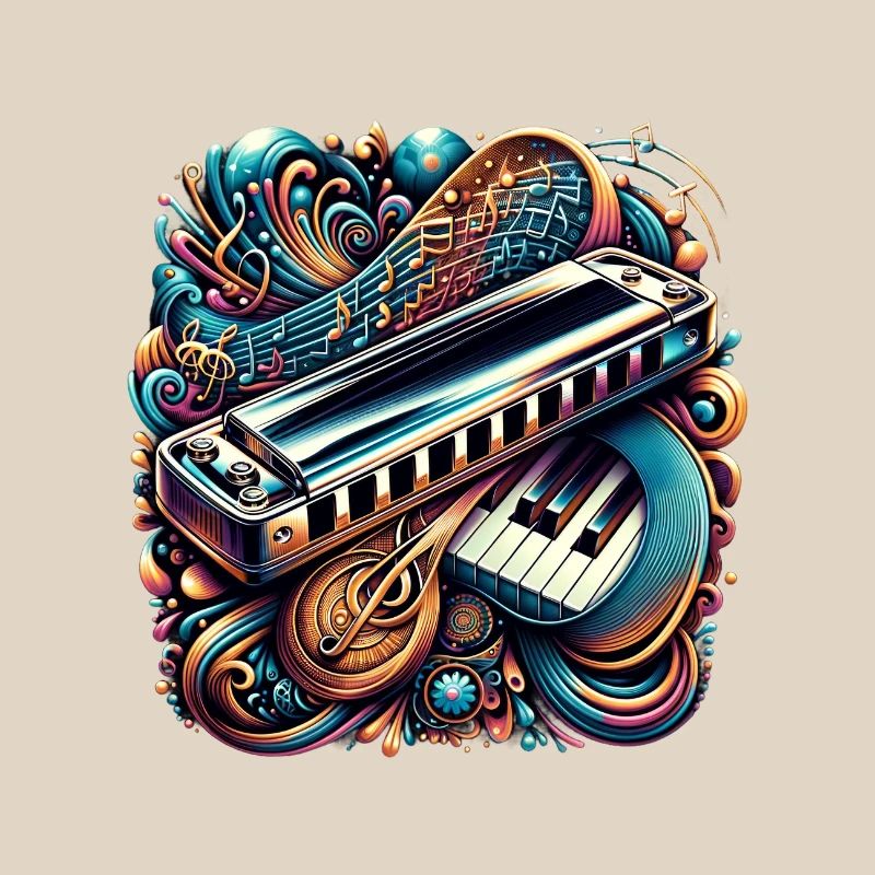 Design abstrait d'harmonica