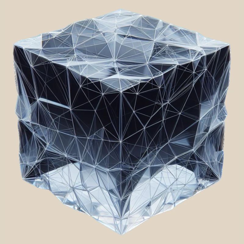 Glaçons de style polygonal