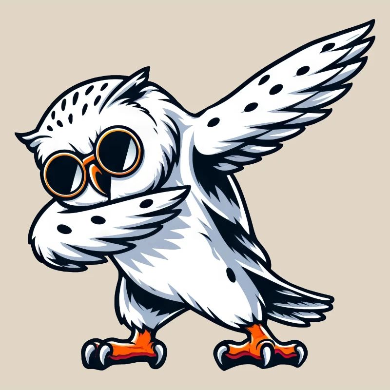 Coole Schneeeule Dabbing Pose