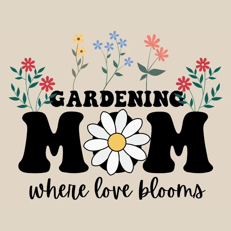 Gärtnernde Mutter, wo die Liebe blüht, Muttertag
