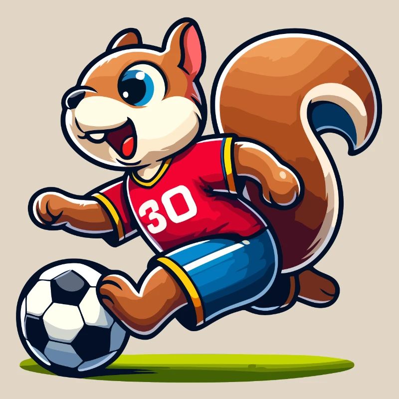 Scamper Striker: Das Fußball-Eichhörnchen
