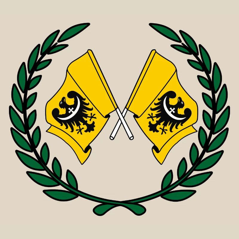 Flags Lower Silesia laurel wreath