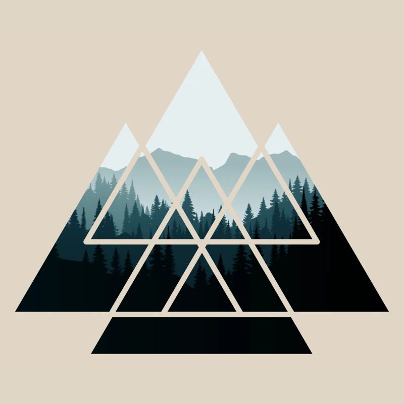 Forest Tree Trees Nature Triangle Forester