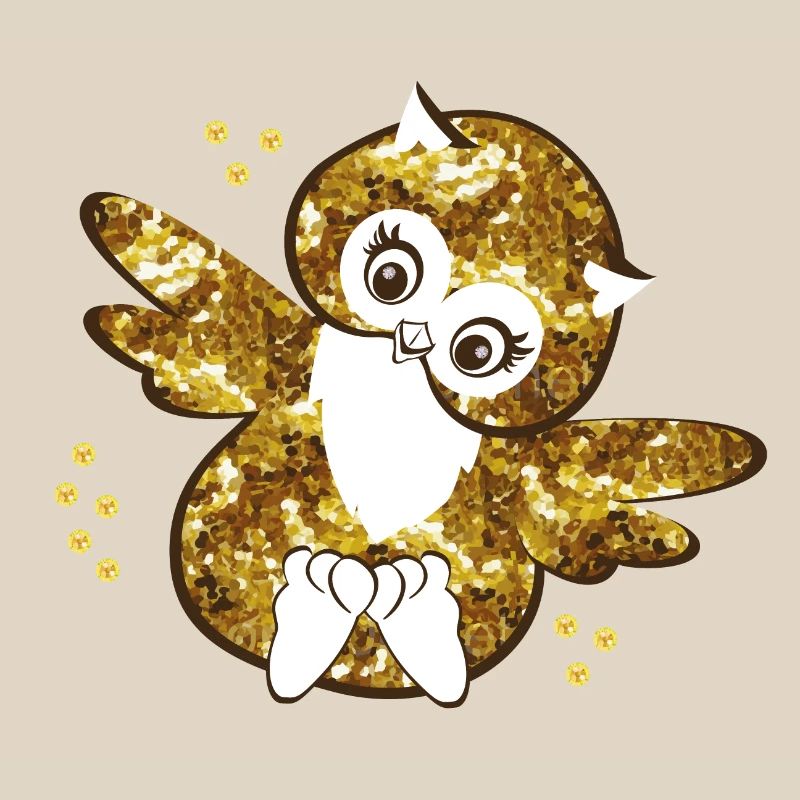 Funkelnde Eulenmädchen Illustration